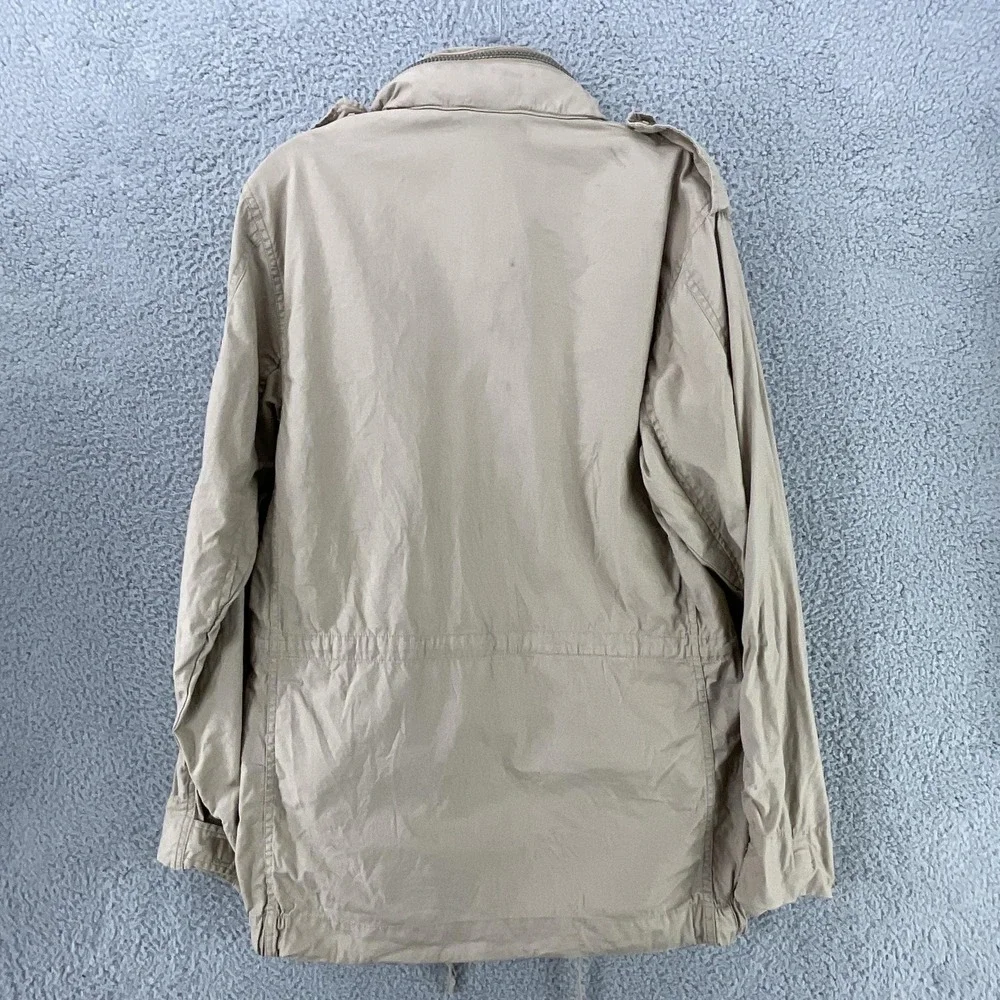Rothco Field Jacket Mens S Beige Military Canvas‎ Full Zip Pockets Mid-Length